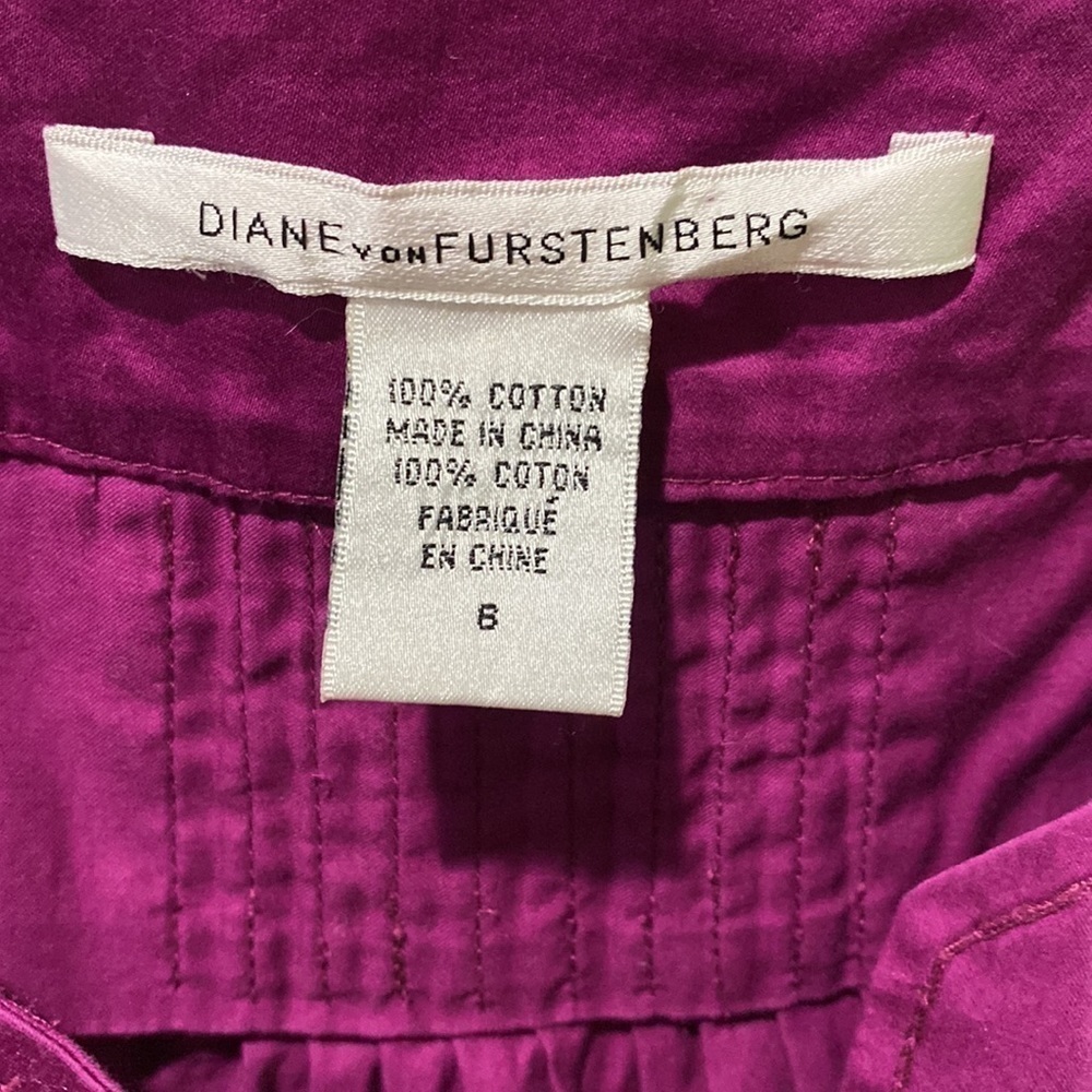 DVF Pleat Detail Half Sleeve Sheath Dress - Picture 4 of 9